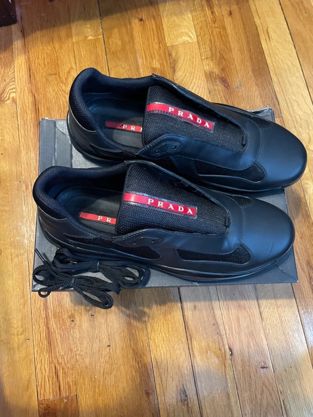 Prada America Cup Black Men's Sneakers - Picture 2 of 8
